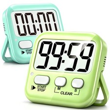 Antonki 2 Pack Digital Timer for Kids Classroom Kitchen Timers for Cooking w/