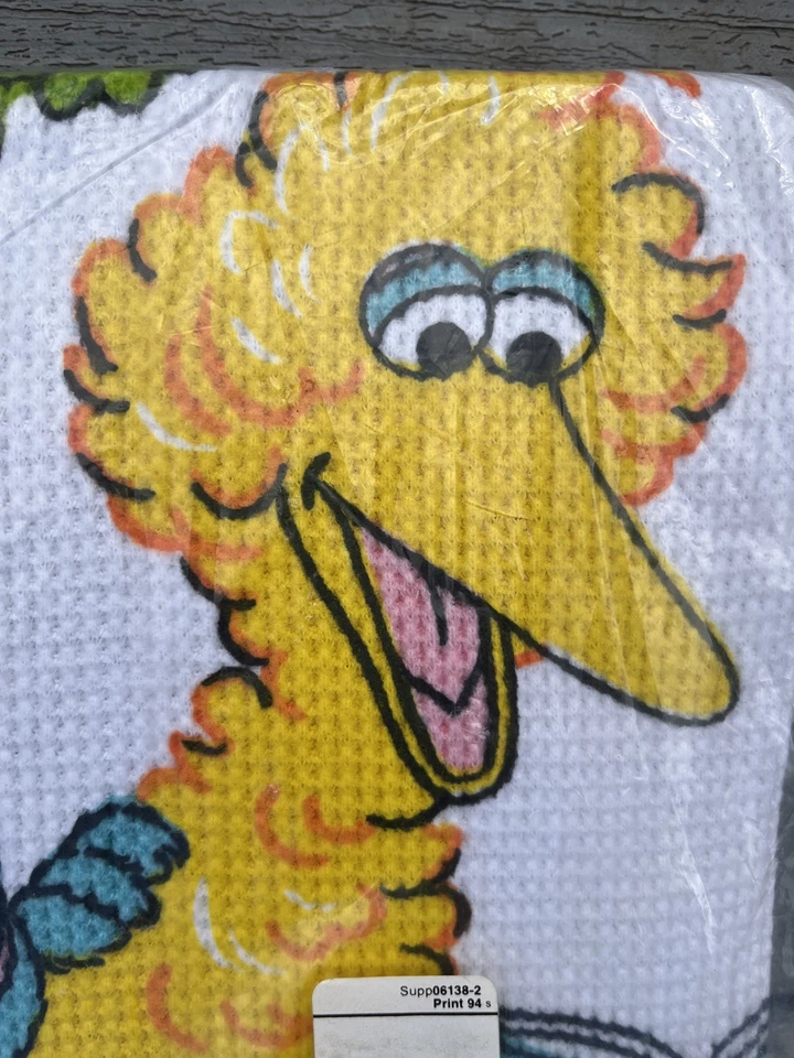 Manta de bebé tejida gofre térmica personaje calle sésamo Toddletime vintage nueva con etiquetas Foto 4 de 4