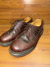 Dr Marten s Vintage Brown Leather Brogue Wingtips England 3989 11 Nice