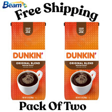 (Pack Of 2) Dunkin’ Original Blend Ground Coffee, Medium Roast, 12 Oz Bag 9.79 per pound