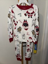 Carter  s 2-Piece Holiday Pajama Set PJ  s NEW NWT 5 Unisex Santa Milk Cookies