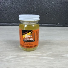 Vintage Midwest Aero Gloss 65-4 Model Plane Gloss Clear 3.5 fl oz Glass NOS