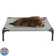 Elevated Dog Bed - 30x24-Inch Portable Pet Bed with Non-Slip Feet - Indoor/Ou
