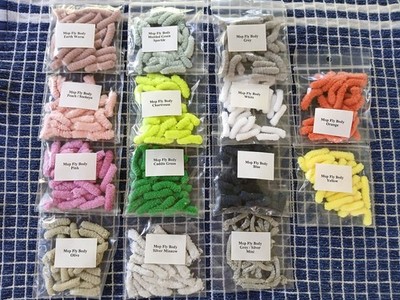 MOP FLY Body Material 336 total -   14 Colors  with 24 Each - FREE SHIPPING