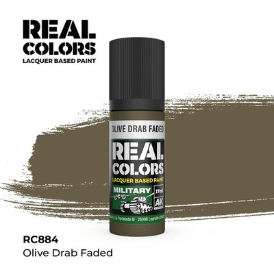 AK Interactive REAL COLORS Olive Drab Faded 17 ml.