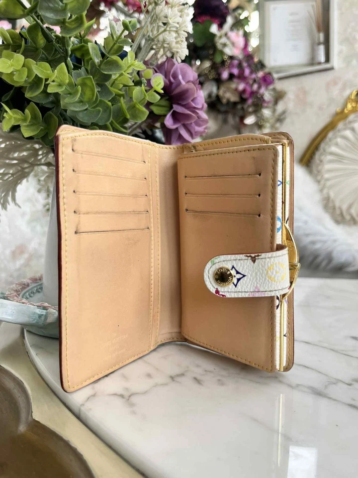LOUIS VUITTON Multicolor Portefeuille Viennois Wallet White - Image 3 of 4