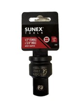 Sunex 12 Female X 34 Male Impact Sockets Adapter Tools 2302