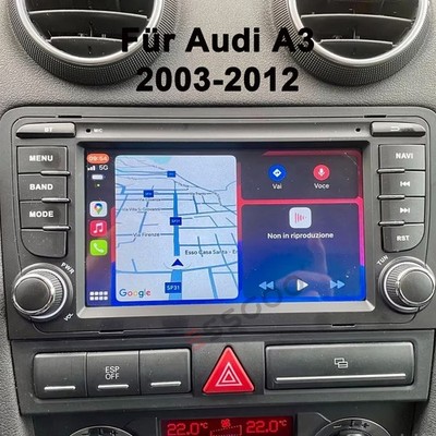 64G Android15 Für AUDI A3 8P 2003-2012 Autoradio Apple Carplay GPS Navi SWC WIFI