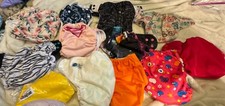 cloth diapers lot Of 10 Pre Owned Mixed Brands W/ Inserts.