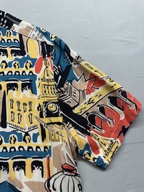 Nuon Relaxed Fit Vibrant Graphic Print Short Sleeve Men's Casual Shirt, Size S.