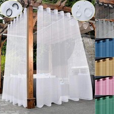 Waterproof Outdoor Patio Curtain Gazebo Curtains Eyelet Garden Pergola Drapes TY
