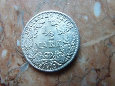 1/2 Mark 1918 D vz-Unc. Silber