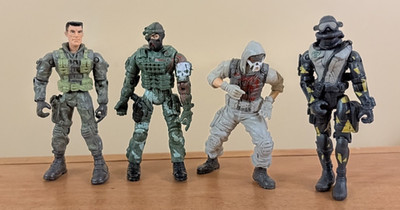 Lanard the Corps 4'' Action Figures Vintage Lot of 4 **VERY GOOD**