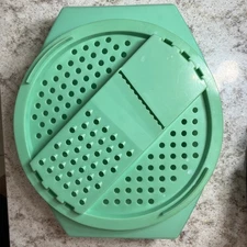 Vintage Tupperware Cheese Grater Lettuce Strainer Bowl - Jadeite Green 2 pieces