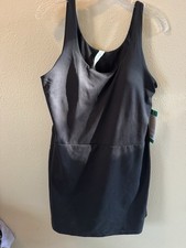 Elle Sport Women's Active Tank Dress, Black, Size XL