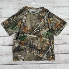 Habit Realtree Edge Camouflage T-Shirt Mens 2XL Brown Green Forest Autumn
