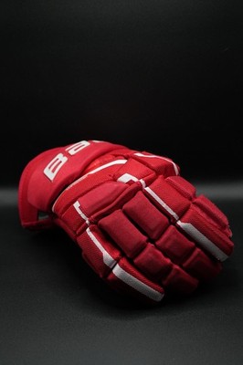 Bauer Supreme Mach Eishockey Handschuhe Senior rot 15'' (Gebraucht - sehr gut)