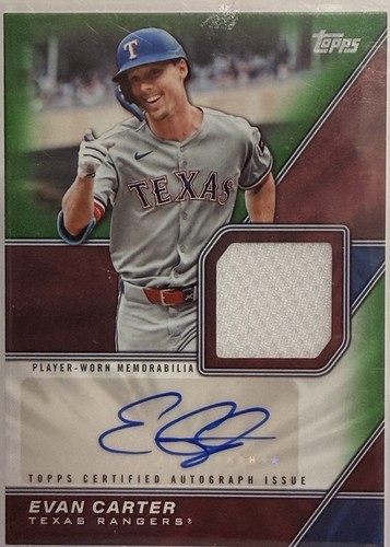 2025 Topps Series 1 #288 Evan Carter Texas Rangers Future Stars | eBay