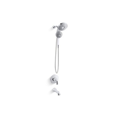 KOHLER Sundae 1-HandleTub and Shower Faucet 1.75 GPM in. Polished Chrome w Valve