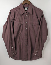 VTG Flying R Ranchwear Pearl Snap Classic Fit Western Cowboy Shirt Size 16-34