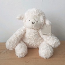 Mamas & Papas Lamb Plush Soft Sheep Toy Cute Floppy Sitting  24cm Cream BNWT 