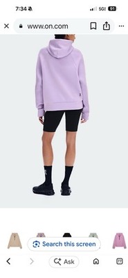 EUC On Focus Tech Hoodie Run On Clouds  Women Jacket Sz L Light Purple