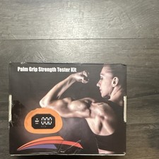 Digital Display Grip Strength Tester Kit Hand Gym Training Plastic Orange Black