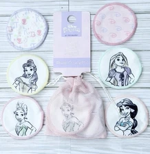 Disney Princess {Set of 6} Reusable Facial Cleansing Pads *Primark*-NEW