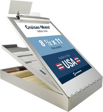 Metal Clipboard with Storage, Letter Size Heavy Duty Contractor Grade Clipboard,