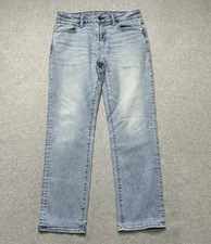American Eagle Jeans Mens 30 X 30 Slim Straight AirFlex Light Wash Stretch Denim