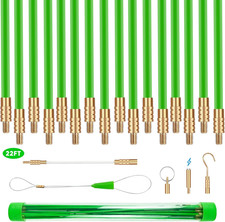 Fish Tape Wire Puller,22Ft Fiberglass Fishing Wire, Wire Fishing Tools with 6