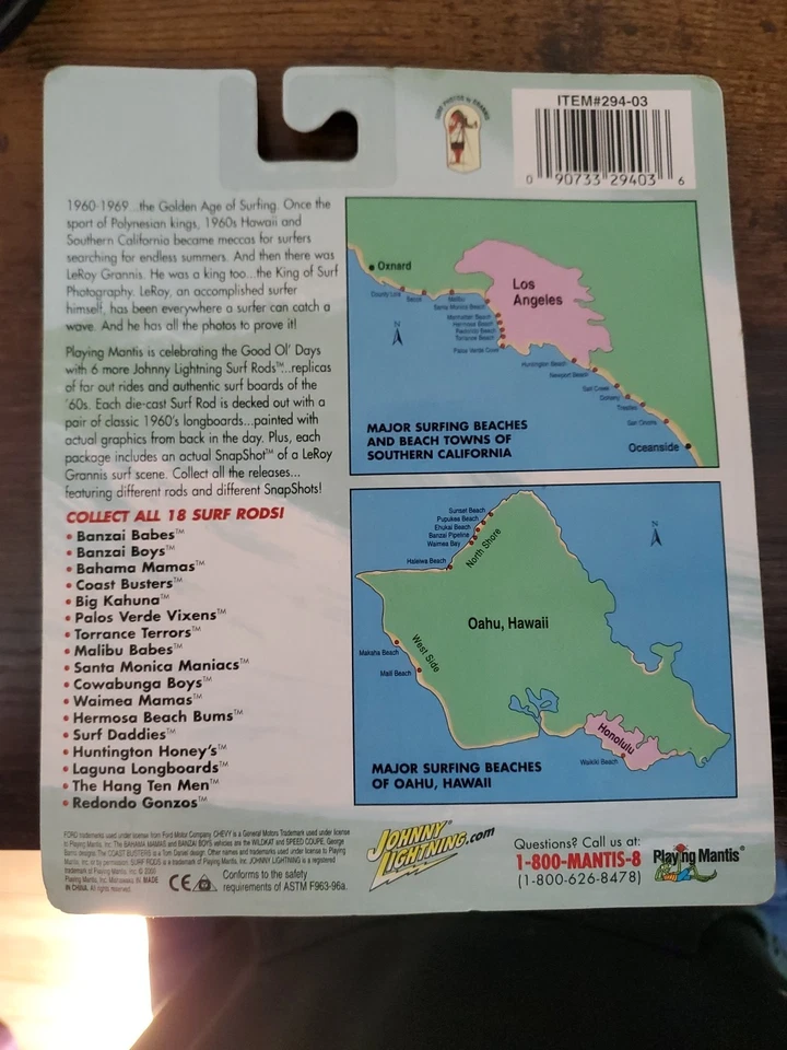 Johnny Lightning Vintage Surf Rods Bahama Mamas W Boards 2000 + Gratis Scene New - Image 2 of 4