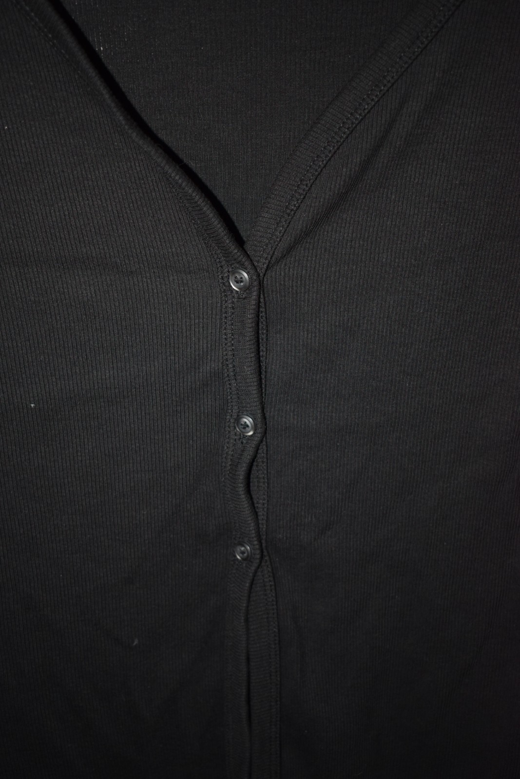 Calvin Klein Jeans Women's Black Ribbed V-Neck Cardigan - Size M image 5