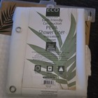 Eco Living PEVA Shower Liner 70x72 Frosted Leaves Mold & Mildew Resistant — photo 1
