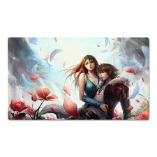 Final Fantasy Playmat Rinoa Heartilly Squall Leonhart TCG CCG FF Card Game Mat