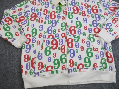 Vintage R+B Gear Lab Hoodie Mens 3XL White 69 Allover Full Zip