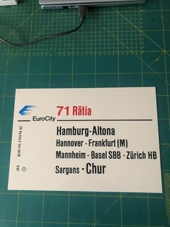 ZLS 14 H = EC 71/70 Rätia von 1987 = HHA Chur retour