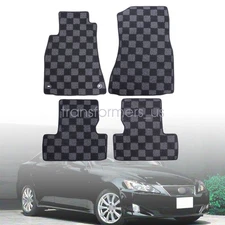 2006-2013 For Lexus IS250 / IS350 Front & Rear Checkered Flag Carpet Floor Mats