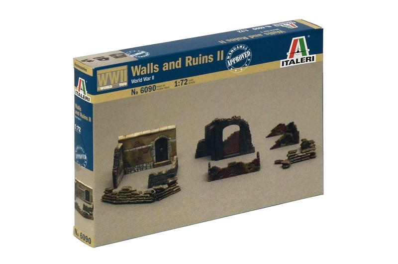 Italeri 6090 - 1/72 Diorama Set Walls And Ruins II - New