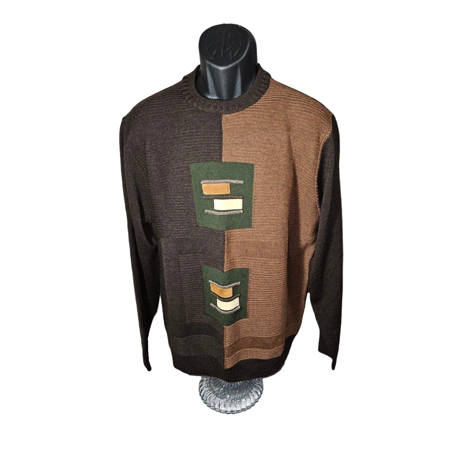 NWT VINTAGE TURNBURY 100% MERINO WOOL SWEATER size large FALL (HRB)
