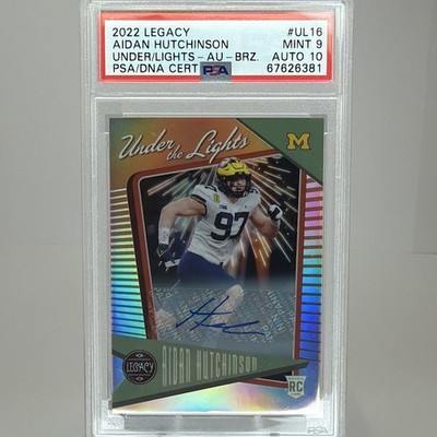 Panini 2022 Legacy Aidan Hutchinson Under the Lights UL-16 AU-BRZ /60 PSA 9