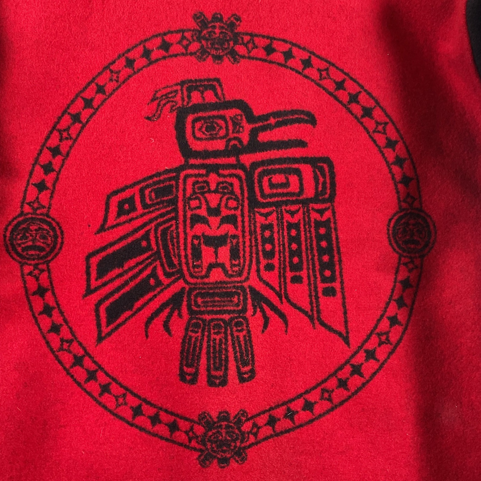 Pendleton Wool Blend Bomber Jacket Red Black Nati… - image 3