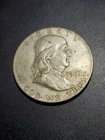 1963 50C Franklin Half Dollar D? Denver 90 % Silver Vf
