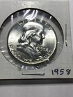 1958 Franklin Half Dollar BU breaking up high-end set LOVELY