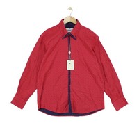 Claudio Lugli Shirt Mens Size 2XL Red Casual​ Long​ Sleeve​ Patterned