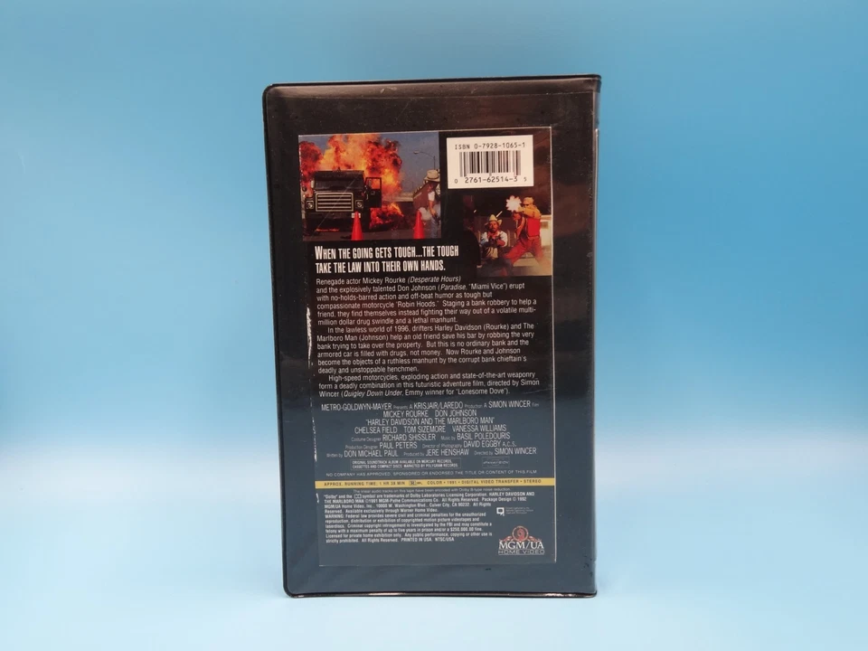 Harley Davidson and the Marlboro Man VHS 1991 Mickey Rourke MGM Foto 3 de 4