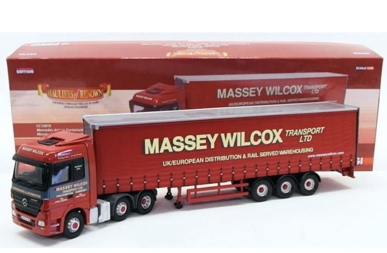 Corgi 1/50 Scale CC13819 - Mercedes Actros Curtainside - Massey Wilcox