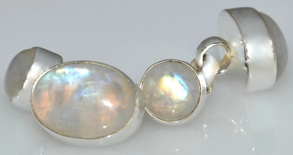 Gemelos de plata de ley 925 con piedras preciosas blancas naturales para hombre Foto 2 de 4