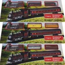 Eisenbahn Set - Lokomotive mit 2 Waggon und Schienen versch. Modelle