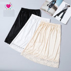 Lady Satin Skirt Womens Waist Slip Lace Short Underskirt Petticoat Half Slip